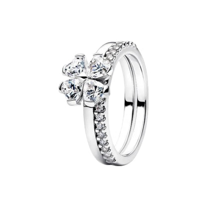 2026 Summer New 925 Silver Ocean Wave Ring Flower Love Women's Ring Fashion DIY Jewelry Gift