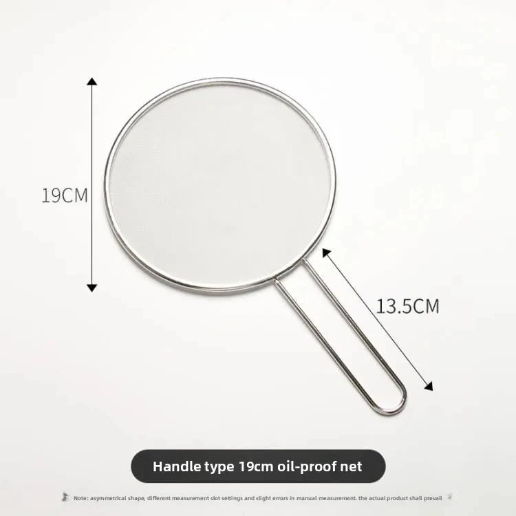 Stainless Steel Splatter Screen Oil-Proofing Lid with Spill-proof Feature Frying Pan Cover Cooking Tool Mesh Pot Lid Cover