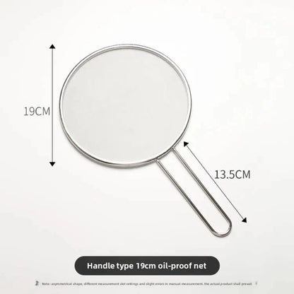 Stainless Steel Splatter Screen Oil-Proofing Lid with Spill-proof Feature Frying Pan Cover Cooking Tool Mesh Pot Lid Cover
