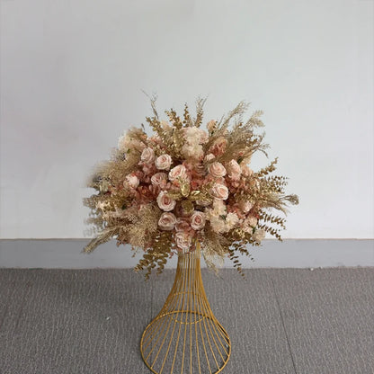 70/60/30cm White Rose Green Plants Leaf Artificial Flower Ball Wedding Table Centerpiece Decor Marriage Banquet Road Lead Floral