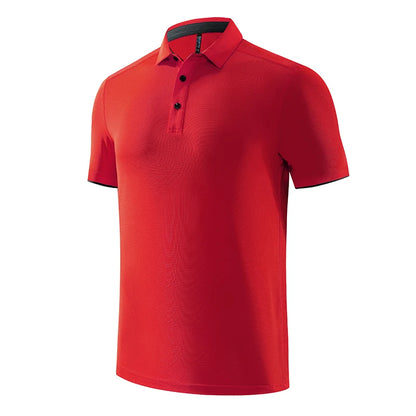 Quick Dry Men's Sports Polo Shirt Golf Wear Summer Gym Fitness Training Clothing Comfortable Breathable Shirts