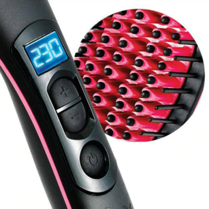 Electric Hair Straightening Brush 230°C Heat Hair Straightener Professional Ceramic Hair Styling Massager Tools Heating Hot Comb