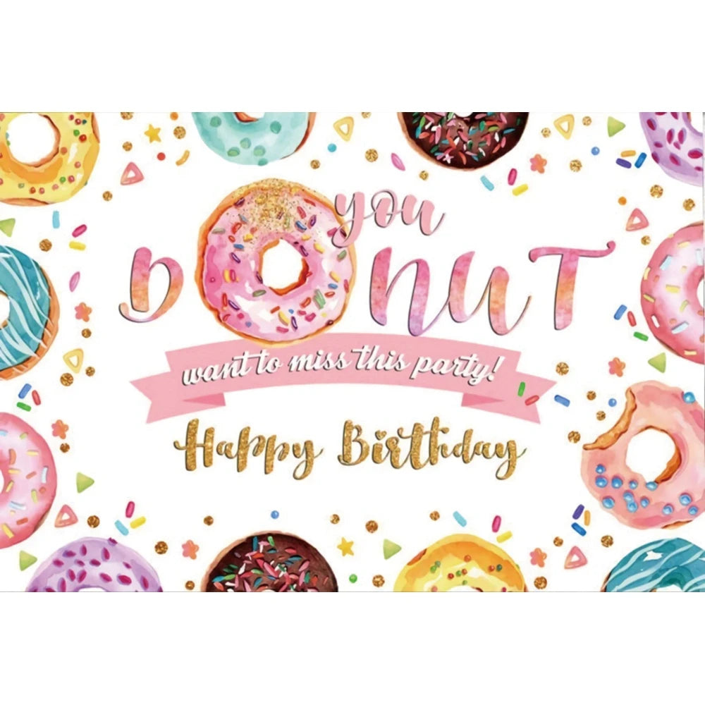 Candy Bar Baby Shower Birthday Backdrop Ice Cream Car Donuts Lollipop Party Photo Background Cake Table Decor Photography Props