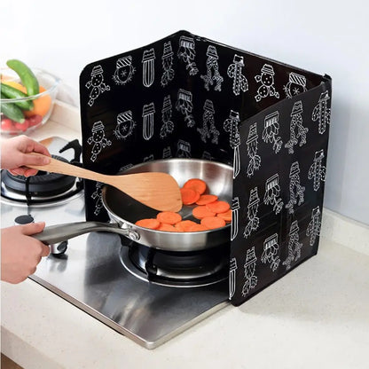 Kitchen Gas Stove Baffle Non Stick Aluminum Foil Splash Guard Adjustable Design Easy To Clean Protects Walls and Counters