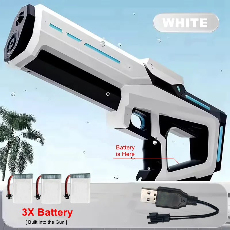 Electric Water Guns for Adults Powerful Squirt Automatic Suction Water Storage Gun Blasters Summer Pool Outdoor Game Toy Gift