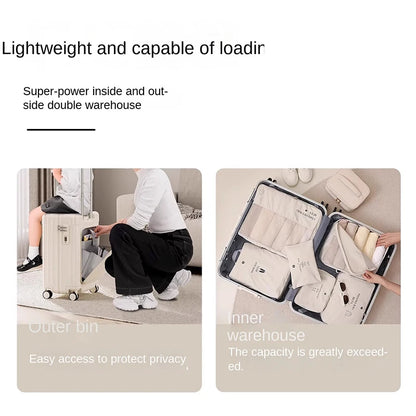 24-28 inch Double Trolley Children's Luggage Ride on Suitcase 20 Inch Cabin Luggage Rear Opening Laptop Bag Suitcase