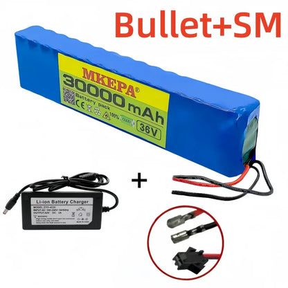 10S3P 36V 30000mAh 100% Brand New Lithium-Ion Rechargeable Battery Suitable for Electric Products Such as Scooters Battery