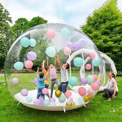 Aesthetic Clear Inflatable Balloon House Modern White Bubble House for Wedding Backdrop Baby Shower Party Event Decor