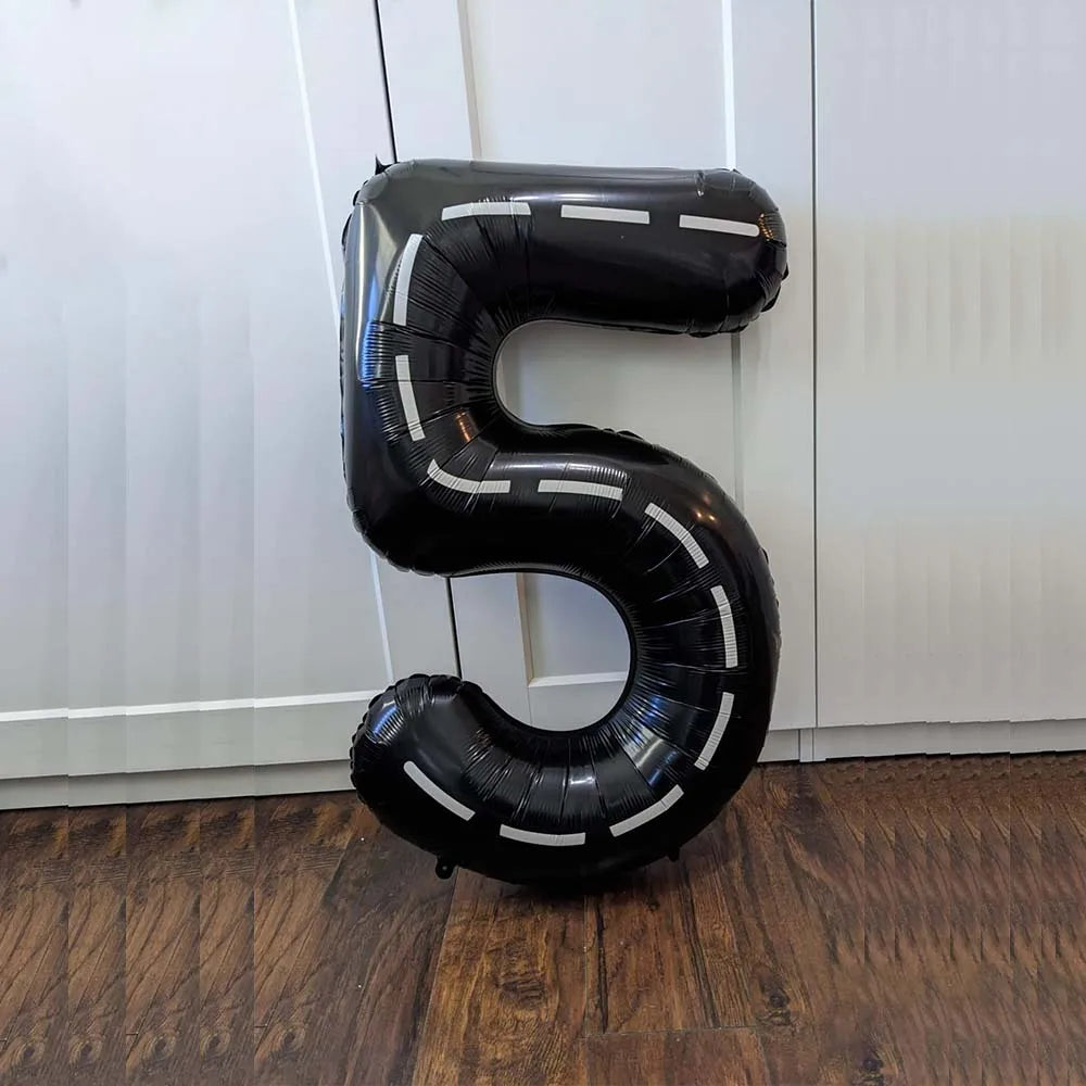 40'' Number Race Car Balloon Racetrack Balloon Truck Bike Wheels Tire Racing Car Theme Party Supplies Boys' Birthday Party Favor