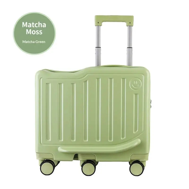 Rideable 20 Inch Rolling Suitcase Password Lock Portable Carry On Luggage For Children Travel Vacation