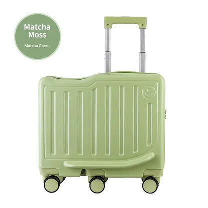 Rideable 20 Inch Rolling Suitcase Password Lock Portable Carry On Luggage For Children Travel Vacation