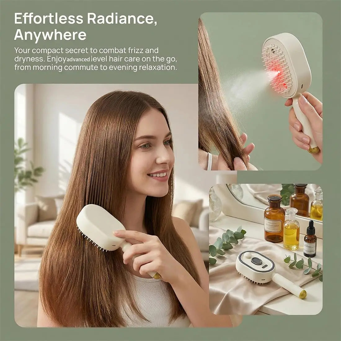 Hot Electric Steam Comb With Spray Massage Function Reduces Frizz Prevents Static Electricity Hair Styling Tool 2026