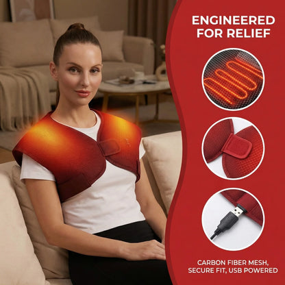 Electric Heating Shoulder Braces 3 Heating Functions Shoulder Back Muscle Relaxation Hot Compress Anti-fatigue Back Heated Vest