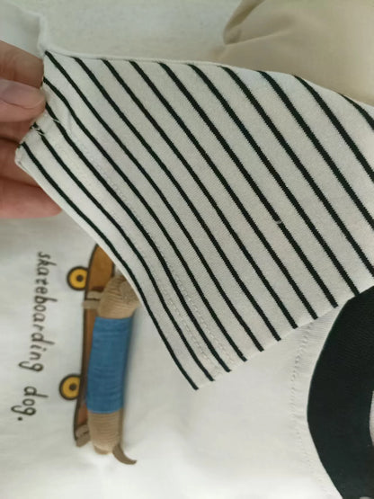 New Summer Newborn Baby Cotton Bodysuit Striped Short Sleeves Onesie 0-2Y Infant Cartoon Baby Boys Girls Jumpsuit