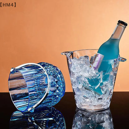 〔HM4〕Transparent Wine Ice Cooler For Party Home Whisky Ice Bucket Ice Champagne Bucket Thermal Beer Bucket Bar Accessories