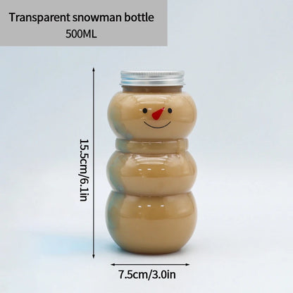 Christmas Cups Decorations 2026 Milk Tea Bottle Plastic Christmas Mug Gingerbread Man Xmas Tree Coffee Cup 2026 Christmas Gifts