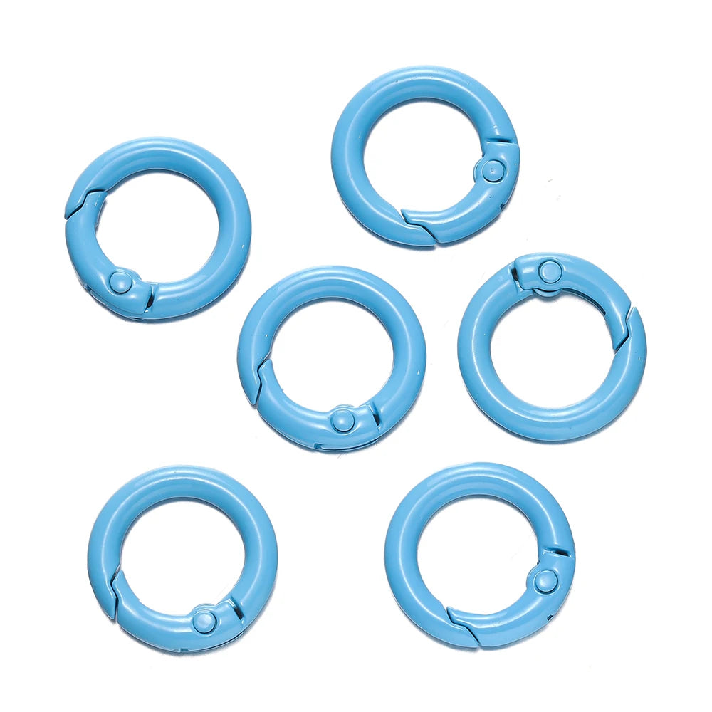 Colorful O-Ring Spring Clasp Clips — Zinc Alloy Carabiner Connectors
