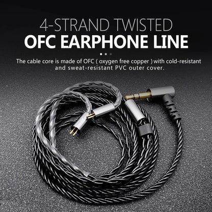 Vzonis Resin 3D Printed 10MM Dual Dynamic Driver HiFi IEM In Ear Earphones High-Resolution Monitoring Fever Music Headphones
