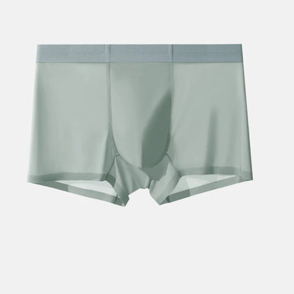 20D Ultra-Thin Transparent Ice Silk Men's Underwear 3A Antibacterial Breathable Crotch Quick-Drying Nude Seamless Boxer Shorts
