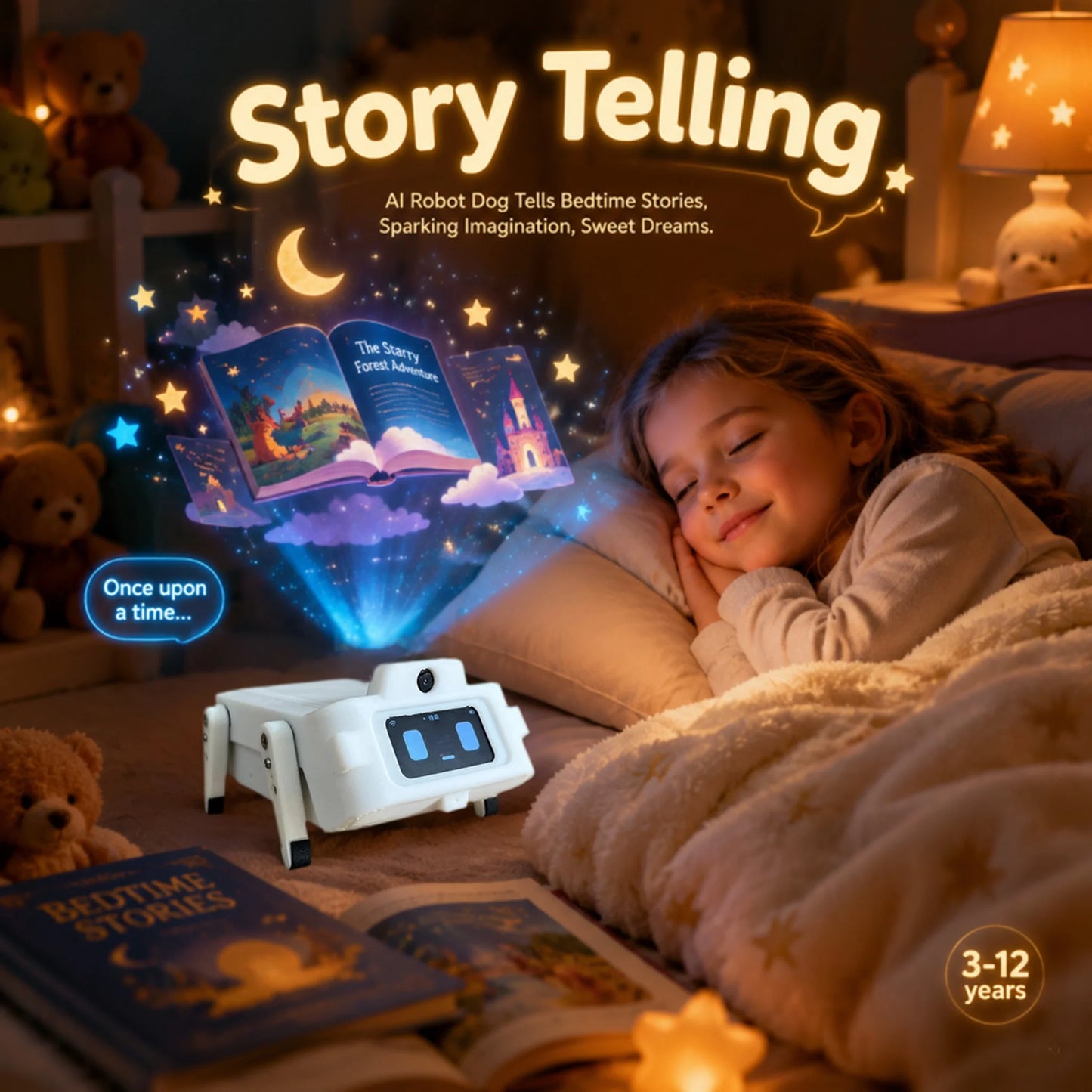 CLOUDRAKER Smart AI Companion Robot Dog Educational Toy Voice Interactive Action Control Story Telling Works with ChatGPT Gemini