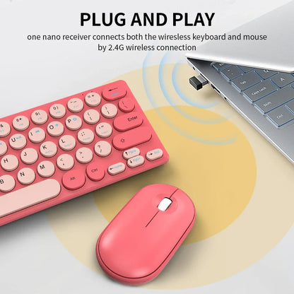 2.4G Wireless Keyboard and Mouse Combo Battery Power Bluetooth Keyboard and Mouse Set for Laptop for Ipad Cell Phone Tablet