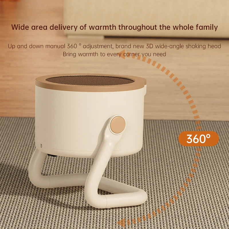 2026 500W Portable Desktop Electric Heater Warm Air Blower Heating Ceramic Space Heater With Tip Over Protection For Home Use