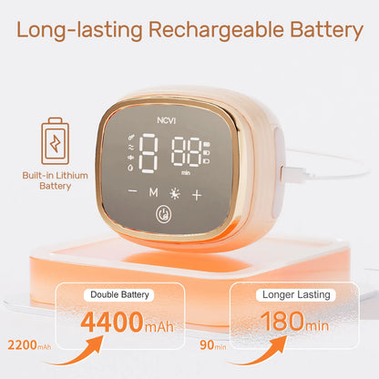 NCVI Double Electric Breast Pumps, 4 Modes 9 Levels Extra Large Battery 4 Size Flanges 6 Nursing Dads 10 Breastmilk Storage Bags