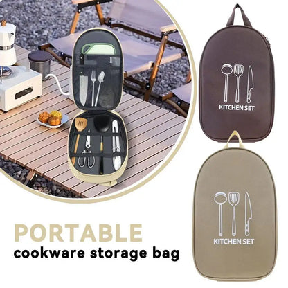 Camping Kitchen Utensil Organizer Bag,Waterproof Travel Storage Pouch for Cooking Tool,Organizer Pouch for Outdoor Cooking Tools