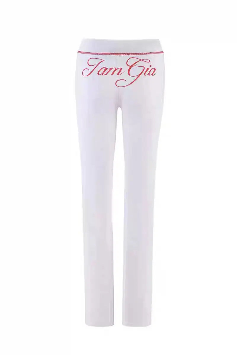 GIA Front Shoulder Slim Fit Jacket Pants Set with Letter Print Design Hooded Zipper Snake Pattern Short Fit Streetwear