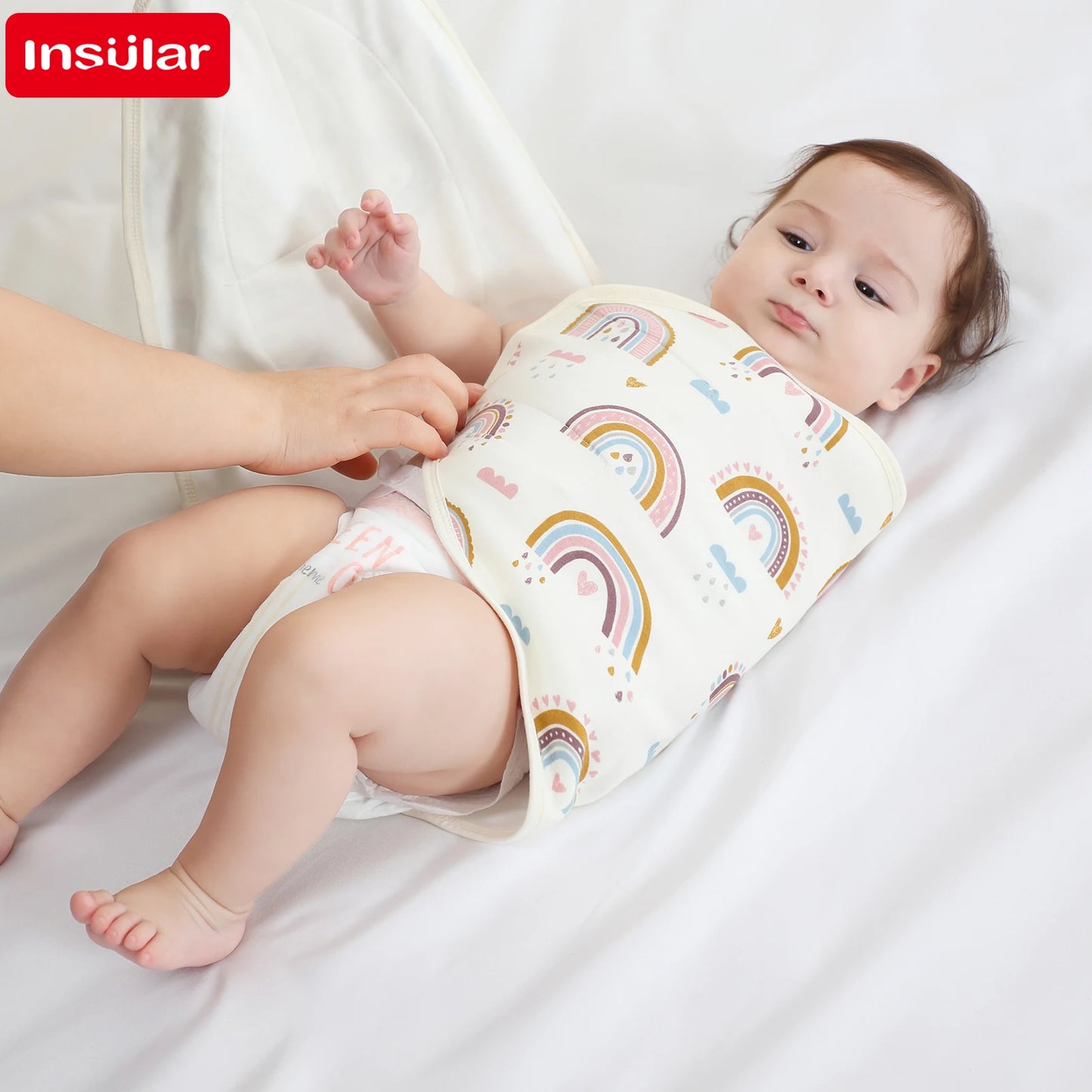 Bilayer Baby Wrap Blanket Newborn Baby Swaddle Tie Anti Startle Jump Blanket Summer Thin Cotton Soft Diaper Changing Blanket