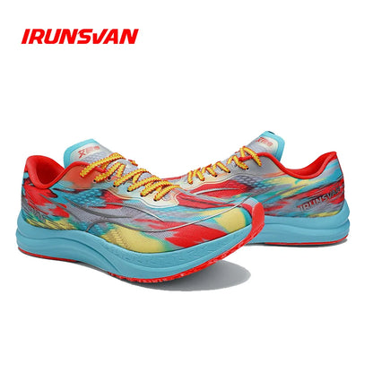IRUNSVAN Men's sports running shoes with shock-absorbing and anti slip mesh comfortable and shock-absorbing running shoes