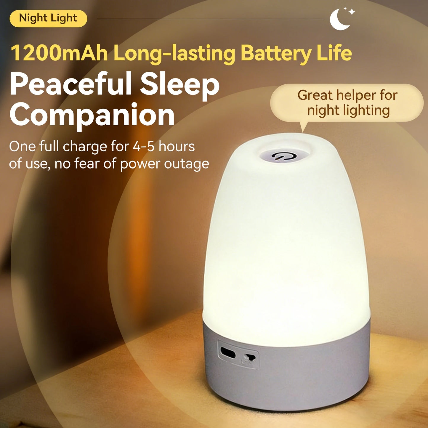 Touch LED Lights Dimmable LED Night Light Remote Control USB Rechargeable Led Table Light 3 Colors Night Lamp For Kids Gift
