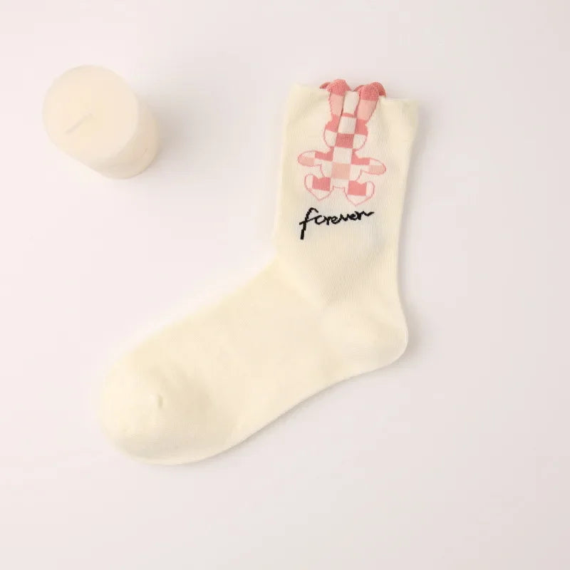 New Women Socks Korean Style Flower Trend Casual Cotton Socks Girls Frilly Ruffle Cute Sweet Breathable Kawaii Crew Socks Girls