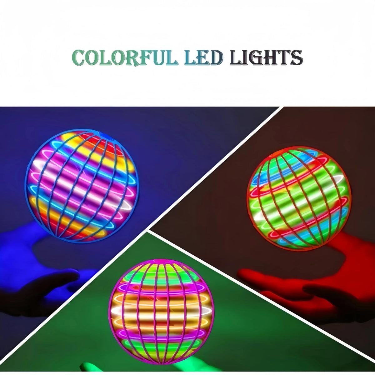 Flying Ball Boomerang Flyorb Magic Band LED Light Drone Hover Ball Flying New Planet Flying Rotating Fingertip Toy Kids Gift