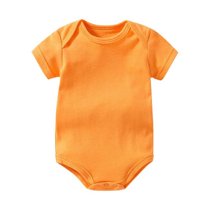 0-2Y Baby Bodysuit 80cm Girl 100% Cotton Summer Boutique Baby Clothes Boy Newborn Grey Green Purple Orange Plain White Rompers
