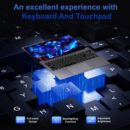 KAMRUI 16“ Gaming Laptop Ryzen9 6900HX 16GB 512GB PCIe3.0 SSD 8-Core Radeon 680M WiFi6 Windows11 Pro Backlit Keyboard for Gaming