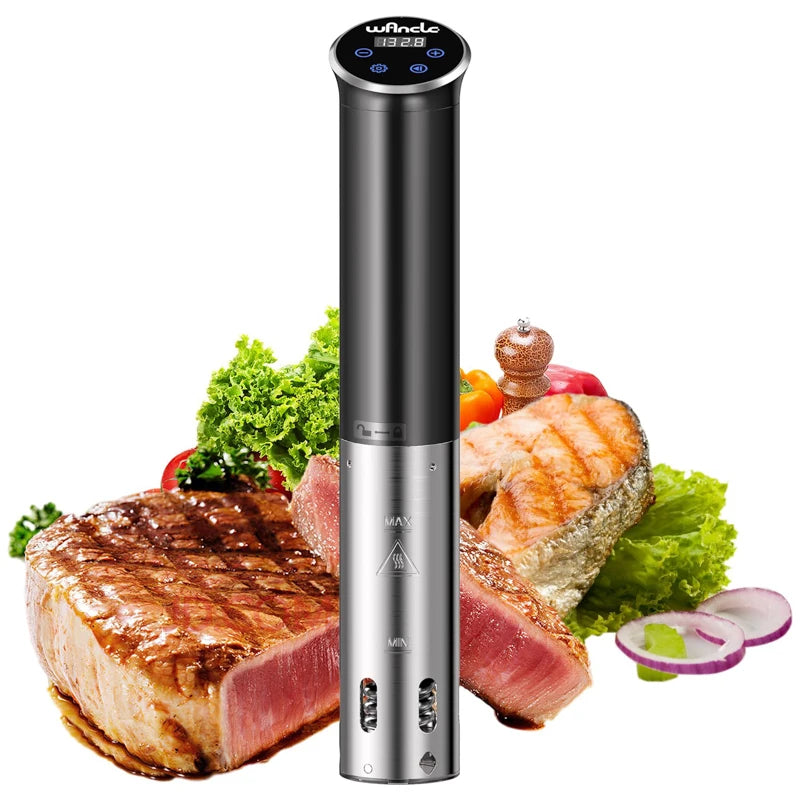1100W Vacuum Sous Vide Cooker IPX7 Waterproof Slow Cooker with Digital Display LCD Touch Immersion Circulator Accurate Cooking