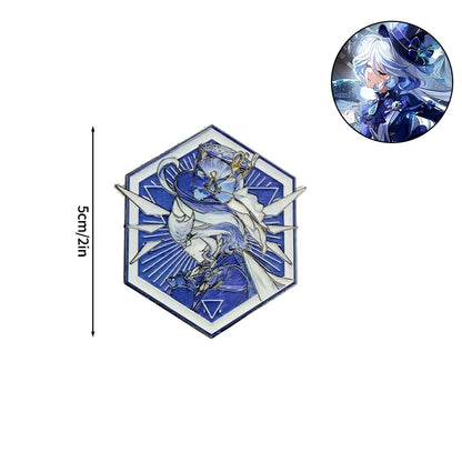 Genshin Impact Tsaritsa Columbina Flins Pin Genshin Figure Badge Accessories Backpack Charms Party Favor Gifts