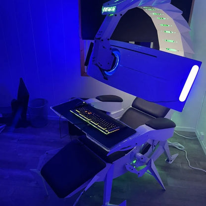 Scorpio Esports Cockpit Zero Gravity Reclining Gaming Chair Space Capsule PC Racing Seat Immersive Simulator Pod for Gamer