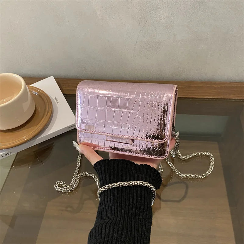 Women's Rhombus Chain Small Square Bag 2026 High-End Fashion Shoulder Messenger Mini Bag Versatile Elegant Trendy