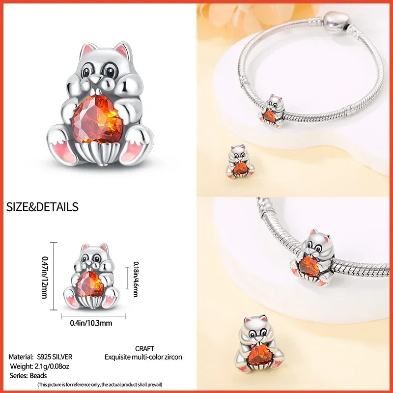 925 Sterling Silver Fashion Bee Honey Jar Sunflower Autumn Series
