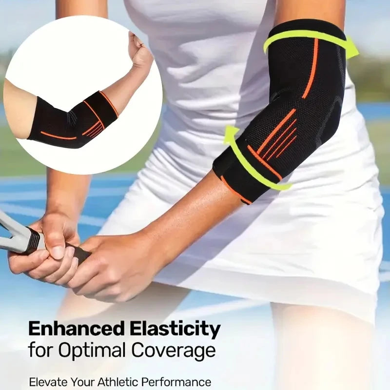 1pc/2pcs Nylon Elbow Compression Sleeve, Elastic Tennis Elbow Braces For Tendonitis, Arm Supports Golfer Elbow Support