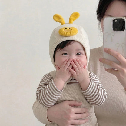 Baby Hat 3-16M Baby Caps Cartoon Duck Girls Ear Protection Hat Autumn Warm Toddler Fetal Cap