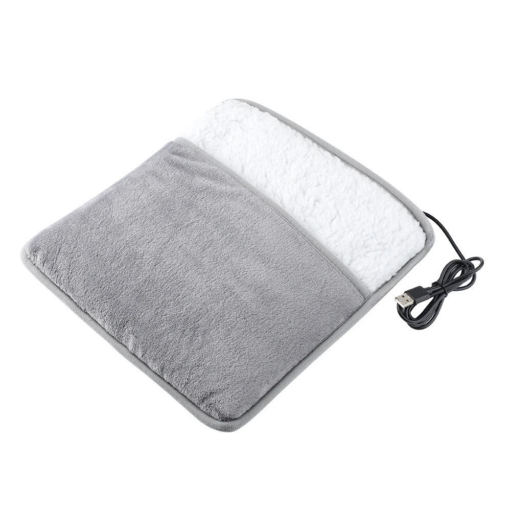Foot Warmer USB Foot Heater Electric Foot Heating Pad Fast Heating Soft Plush Electric Foot Warmer for Home Heated Feet Warmer