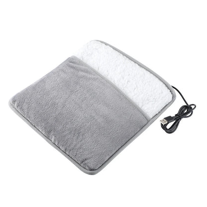 Foot Warmer USB Foot Heater Thermal Foot Heating Pad Soft Plush Warm Foot Cover Electric Heating Feet Warmer for Home Bedroom