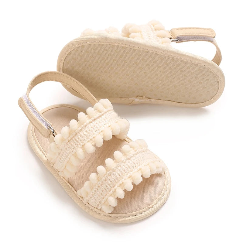 NEW Baby Girls Shoes Non-Slip Soft Soled Lace Bowknot Flats Toddler First Walker Fall Princess Shoes