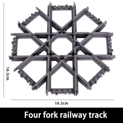 NEW City Trains Flexible Tracks Soft Straight Curved Rails Switch Building Block Creative Models Railways Toys For Kids Gifts