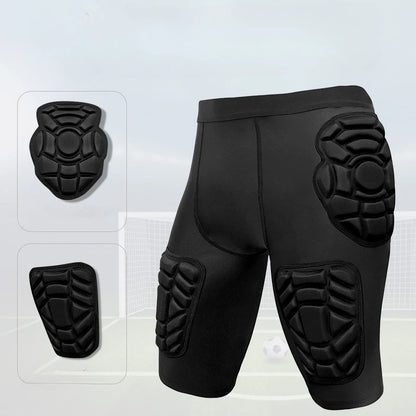 Impact Resistant Goalkeeper Clothing- Men's Compression Jersey & Shorts for Football Basketball Sports