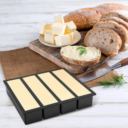 4 Grid Big Ice Tray Long Strip Square Whiskey Ice Cubes Silicone Mold With Lid Non-toxic Durable Pub Wine Ice Blocks Maker Model