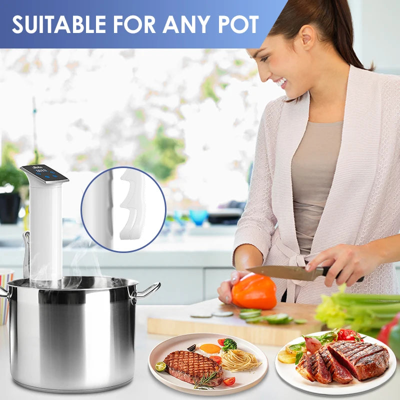 Wancle 1100W Waterproof Vacuum Sous Vide Cooker Immersion Circulator Accurate Cooking With LED Digital Display Slow Cooker